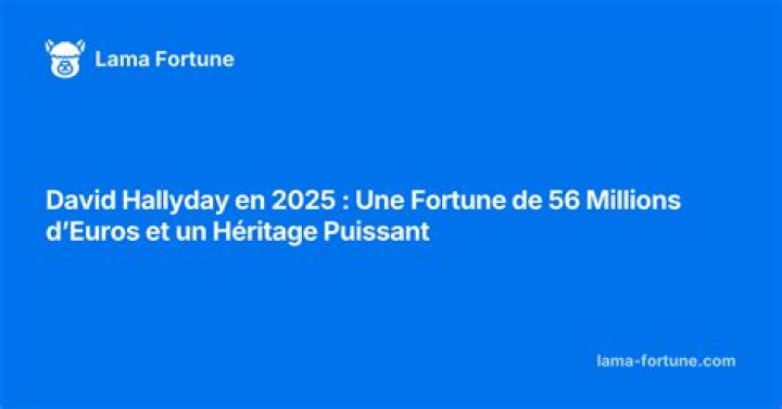 David Hallyday Fortune David Hallyday Fortune