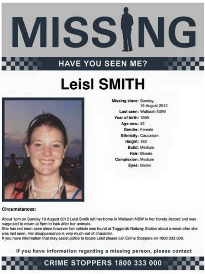 Leisl Smith missing facts. PC: ABC